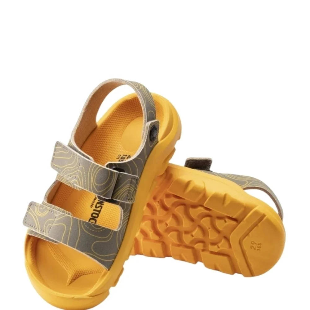 Birkenstock Kids Sandals - Yellow and Gray Khaki Size 34 NEW US 3-3.5